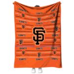 san francisco giants striped pattern orange blanket best selling