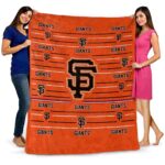 san francisco giants striped pattern orange blanket best selling