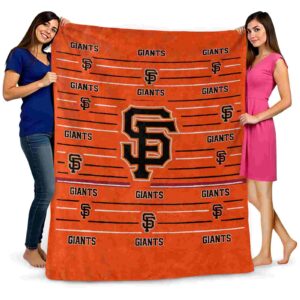 san francisco giants striped pattern orange blanket fashion forward