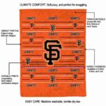 san francisco giants striped pattern orange blanket best selling