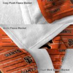 san francisco giants striped pattern orange blanket best selling