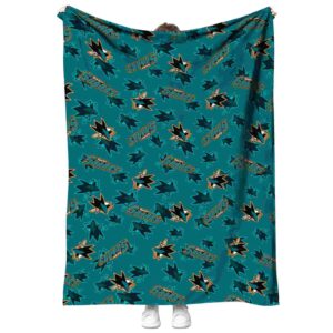 san jose sharks diehard fans teal blanket best selling