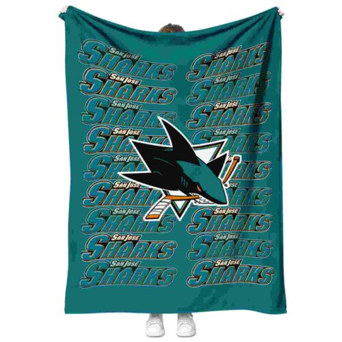 san jose sharks fan pride teal blanket best selling