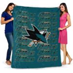 san jose sharks fan pride teal blanket best selling