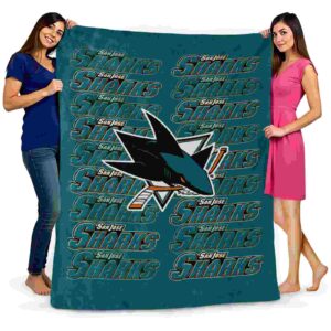 san jose sharks fan pride teal blanket fashion forward