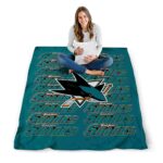 san jose sharks fan pride teal blanket best selling