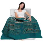 san jose sharks fan pride teal blanket best selling