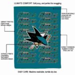 san jose sharks fan pride teal blanket best selling
