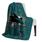 san jose sharks fan pride teal blanket best selling