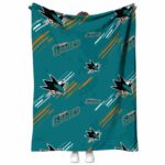 san jose sharks fan spirit teal blanket best selling