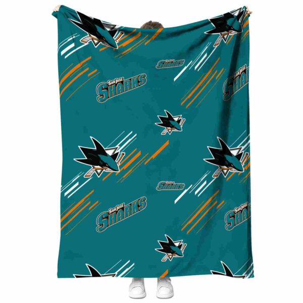 san jose sharks fan spirit teal blanket best selling
