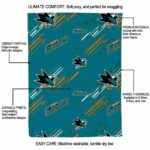 san jose sharks fan spirit teal blanket new arrival