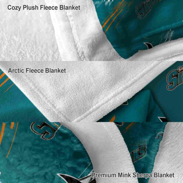 san jose sharks fan spirit teal blanket premium grade