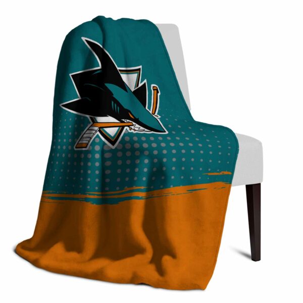 san jose sharks gradient dots teal blanket top rated