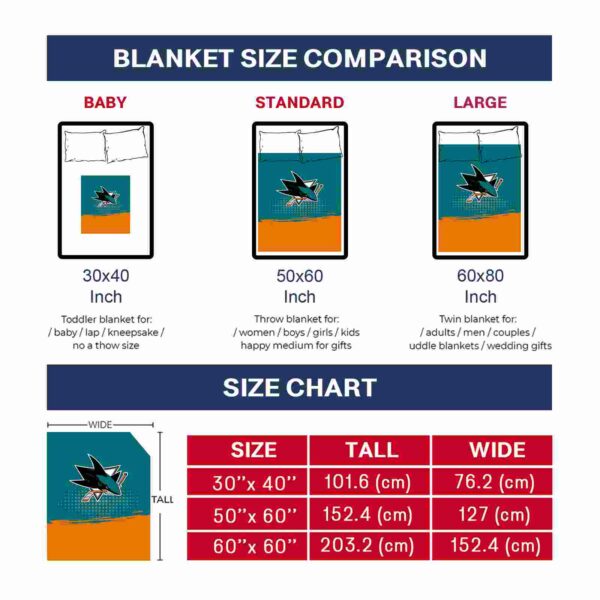 san jose sharks gradient dots teal blanket trendy