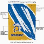 san jose state spartans brushstrokes blue white blanket new arrival