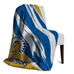 san jose state spartans brushstrokes blue white blanket top rated