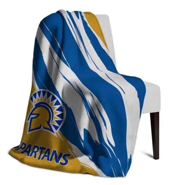 san jose state spartans brushstrokes blue white blanket top rated