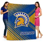 san jose state spartans diagonal stripes blue blanket best selling