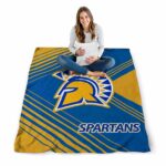 san jose state spartans diagonal stripes blue blanket best selling