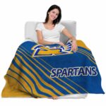san jose state spartans diagonal stripes blue blanket best selling