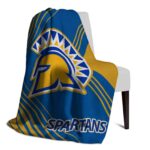 san jose state spartans diagonal stripes blue blanket best selling