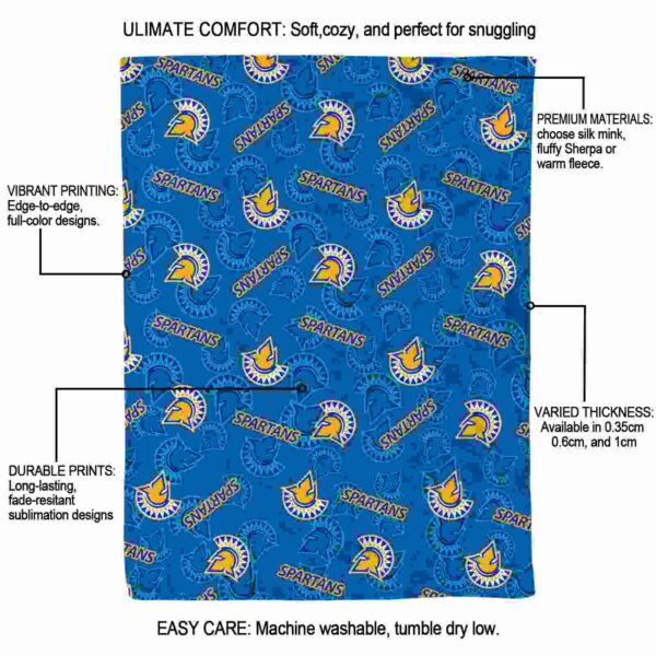 san jose state spartans diehard fans blue blanket new arrival