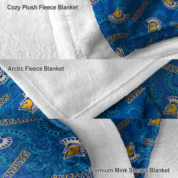 san jose state spartans diehard fans blue blanket premium grade