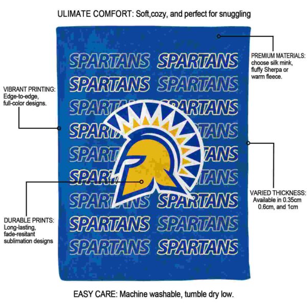 san jose state spartans fan pride blue blanket new arrival