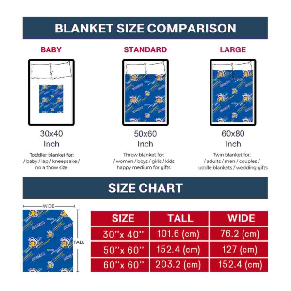 san jose state spartans fan spirit blue blanket trendy