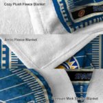 san jose state spartans football field blue blanket premium grade