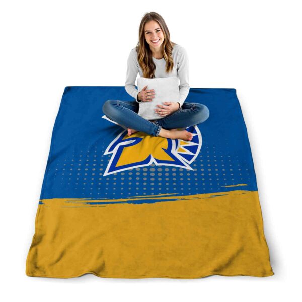 san jose state spartans gradient dots blue blanket high quality