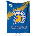 san jose state spartans grunge texture blue blanket best selling