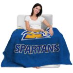 san jose state spartans grunge texture blue blanket best selling
