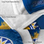 san jose state spartans grunge texture blue blanket best selling