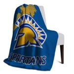 san jose state spartans grunge texture blue blanket best selling