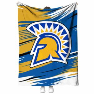 san jose state spartans paint streaks blue white blanket best selling