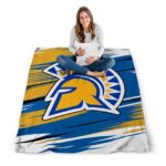 san jose state spartans paint streaks blue white blanket best selling
