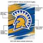 san jose state spartans paint streaks blue white blanket best selling