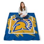 san jose state spartans splatter effect blue blanket best selling