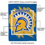 san jose state spartans splatter effect blue blanket best selling