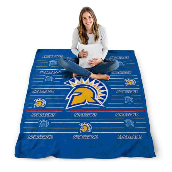 san jose state spartans striped pattern blue blanket high quality