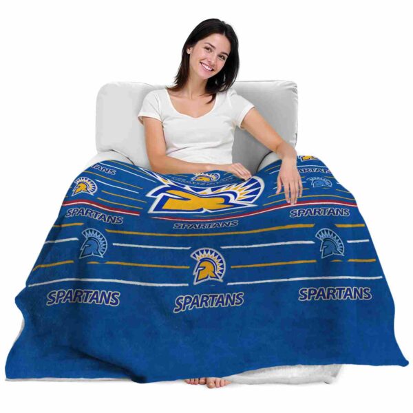 san jose state spartans striped pattern blue blanket latest model