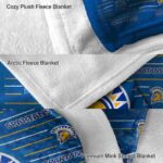 san jose state spartans striped pattern blue blanket premium grade