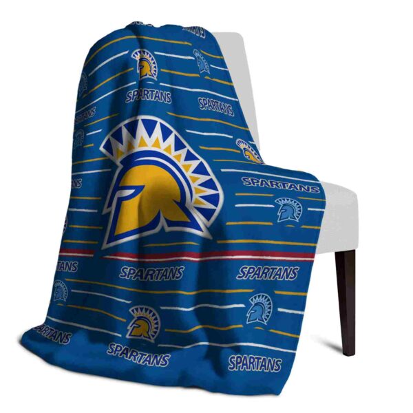 san jose state spartans striped pattern blue blanket top rated