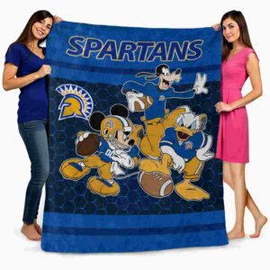 san jose state spartans three musketeers blue blanket fashion forward