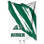 saskatchewan roughriders brushstrokes green white blanket best selling