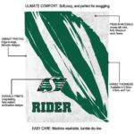 saskatchewan roughriders brushstrokes green white blanket best selling