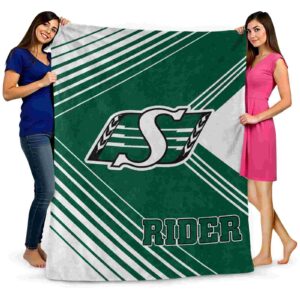 saskatchewan roughriders diagonal stripes green blanket fashion forward