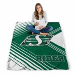 saskatchewan roughriders diagonal stripes green blanket best selling